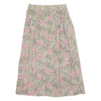 RAFAELLA Womens A-Line Skirt Grey Long 90s Crazy Pattern S