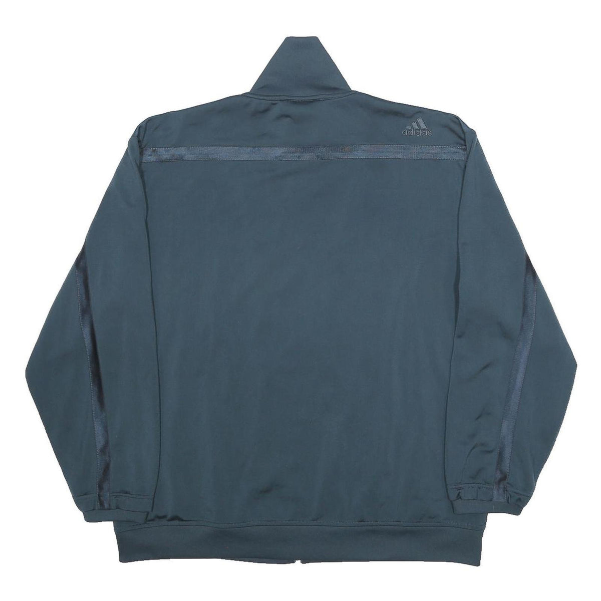 ADIDAS Mens Blue Jacket M Polyester Zip Plain Sportswear Track Top