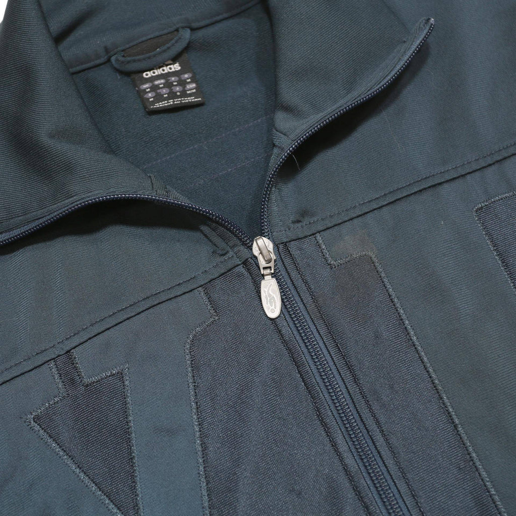 ADIDAS Mens Blue Jacket M Polyester Zip Plain Sportswear Track Top
