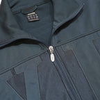 ADIDAS Mens Blue Jacket M Polyester Zip Plain Sportswear Track Top