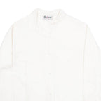 HILLARMY Womens Shirt Beige Collared Long Sleeve 90s L