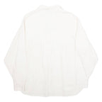 HILLARMY Womens Shirt Beige Collared Long Sleeve 90s L