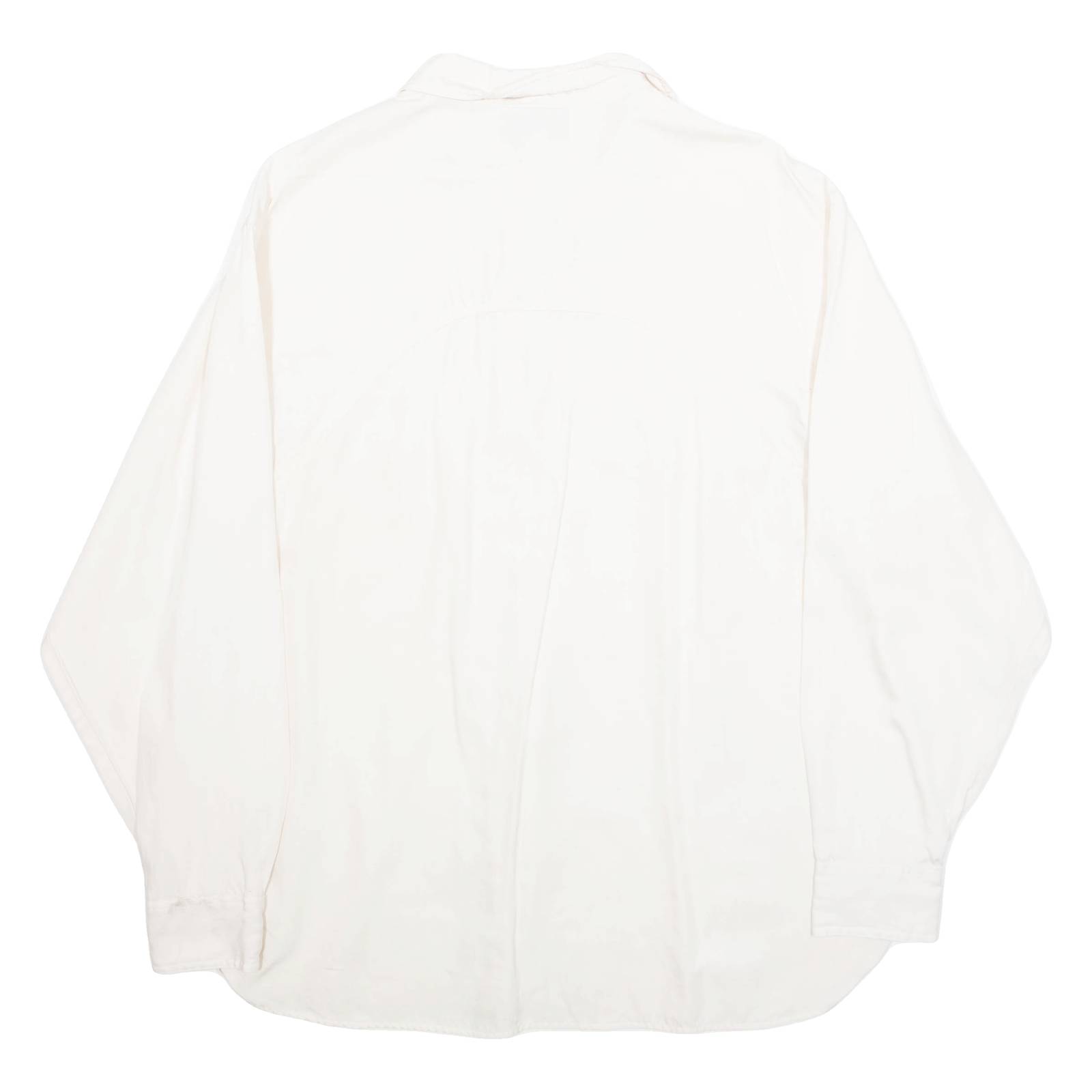 HILLARMY Womens Shirt Beige Collared Long Sleeve 90s L