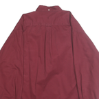 NORSPORT Mens Maroon L Cotton Button-Down Casual Shirt