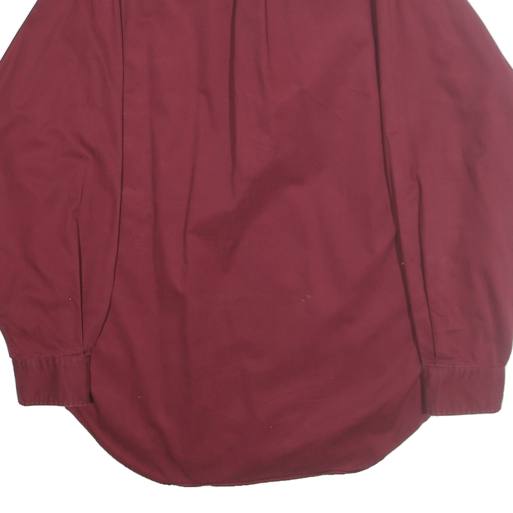 NORSPORT Mens Maroon L Cotton Button-Down Casual Shirt