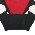 KOBE Mens Red & Black & White Nylon Jacket L Zip Casual Retro Colourblock