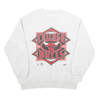 Mens White Chicago Bulls Crew Neck XL Cotton Blend Sweatshirt NBA Basket