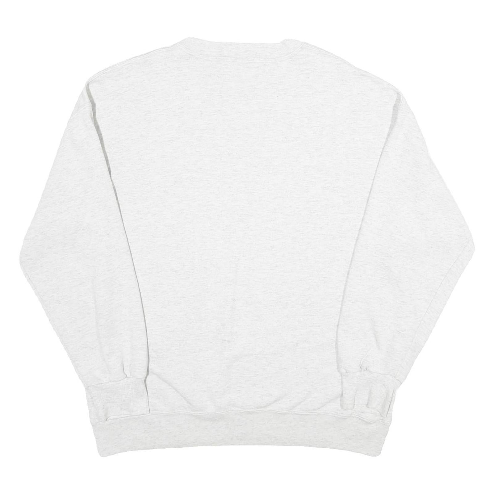 Mens White Chicago Bulls Crew Neck XL Cotton Blend Sweatshirt NBA Basket