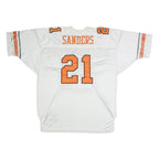 RUSSELL ATHLETIC Mens White & Orange Oklahoma State Graphic T-Shirt 2XL Short