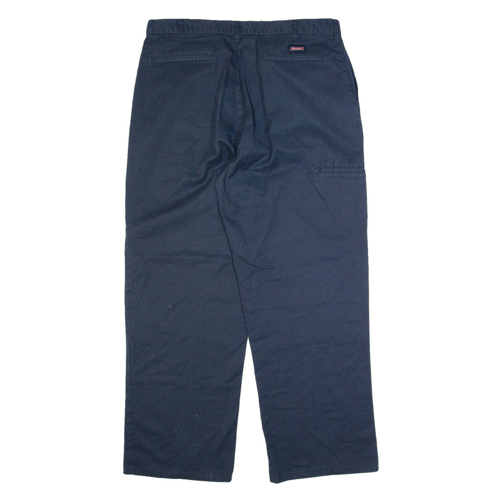 DICKIES Workwear Mens Trousers Blue Regular Straight W36 L30