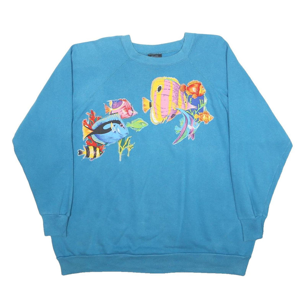MACGREGOR Womens Blue Sweatshirt XL Cotton Blend Crew Neck Casual Pullover