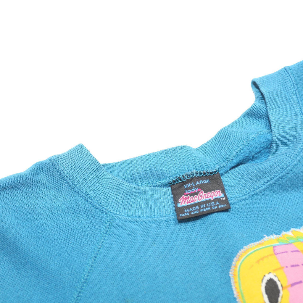 MACGREGOR Womens Blue Sweatshirt XL Cotton Blend Crew Neck Casual Pullover