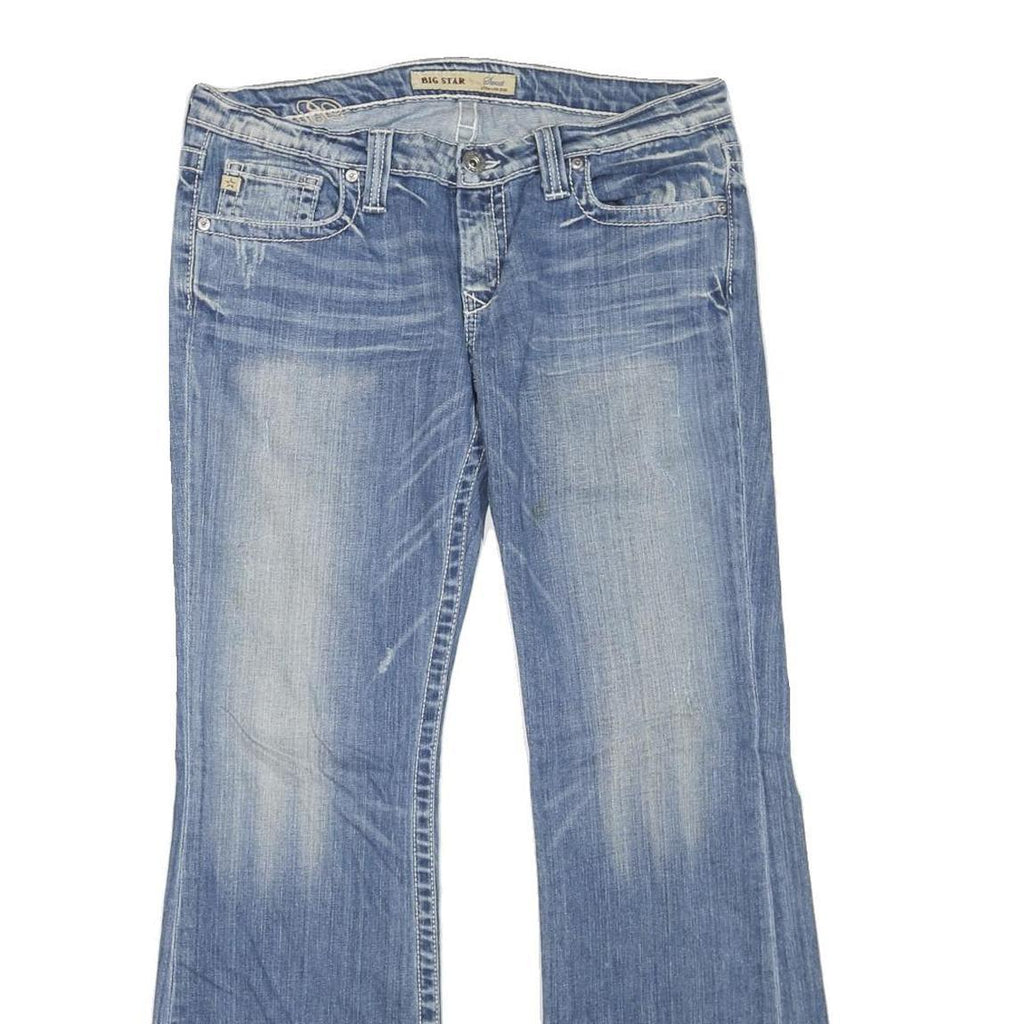 BIG STAR Womens Jeans Blue Regular Bootcut Denim Medium W36 L32 Stylish Fashion