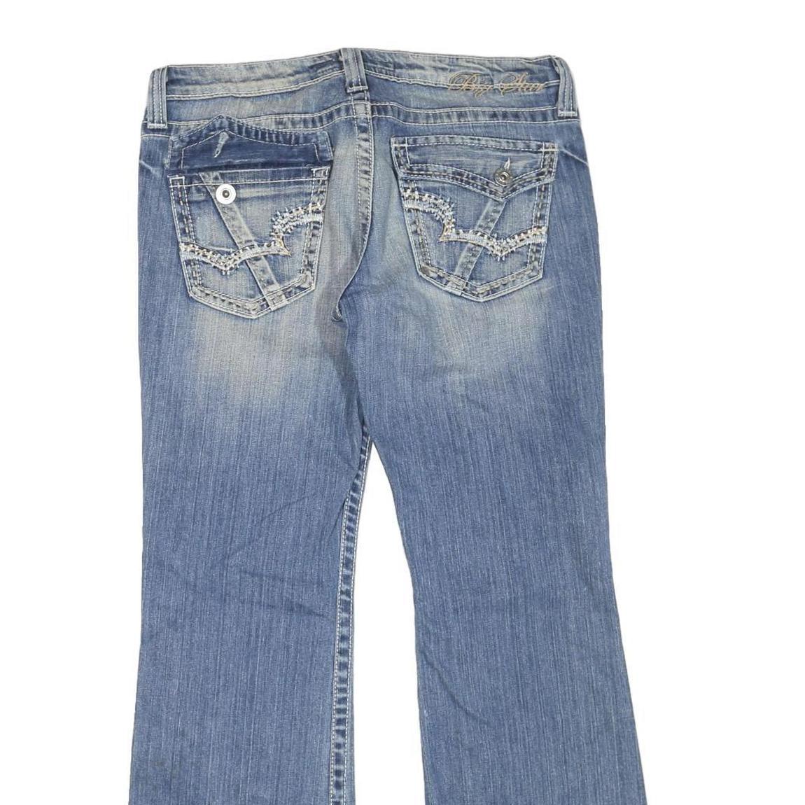 BIG STAR Womens Jeans Blue Regular Bootcut Denim Medium W36 L32 Stylish Fashion