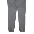 RAINBOW Mens Grey Slim Drawstring Cotton Blend Trousers W34 L31 Zip Pockets