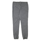 RAINBOW Mens Grey Slim Drawstring Cotton Blend Trousers W34 L31 Zip Pockets