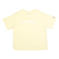 CHAMPION Womens Yellow Cotton Blend T-Shirt XL Short Sleeve Crew Neck Logo