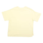 CHAMPION Womens Yellow Cotton Blend T-Shirt XL Short Sleeve Crew Neck Logo