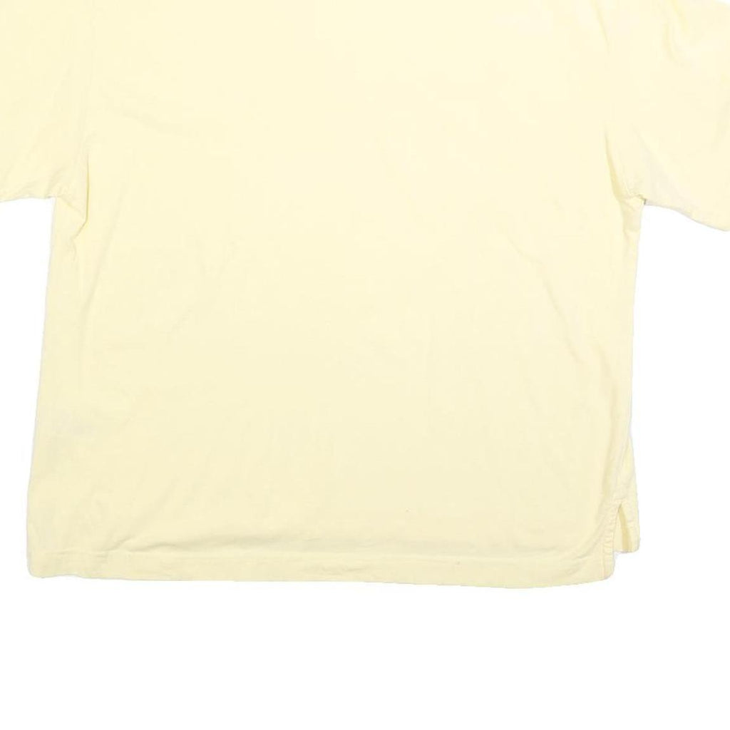 CHAMPION Womens Yellow Cotton Blend T-Shirt XL Short Sleeve Crew Neck Logo