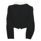 MUREK MODELL Womens Black & White Cropped Jacket UK 8 Polyester Classic Button