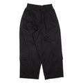 BLACK STUDIOS Cropped Womens Trousers Black Relaxed Straight W23 L23
