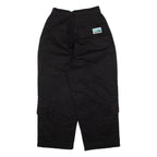 BLACK STUDIOS Cropped Womens Trousers Black Relaxed Straight W23 L23