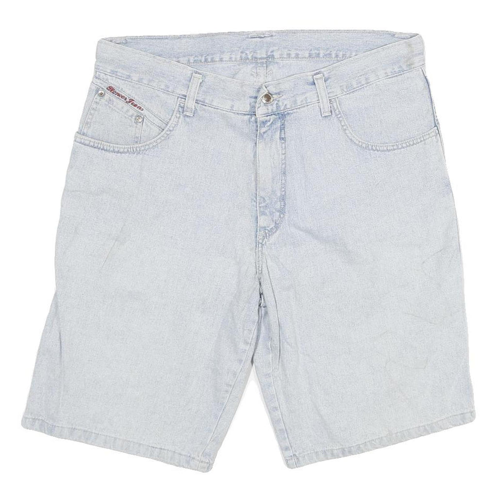 PIONEER Womens Shorts Blue Casual XL W34 Denim Cotton Blend Relaxed Fit