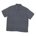 TOSCANO Mens Blue Rayon XL Patterned Short Sleeve Shirt Casual Summer