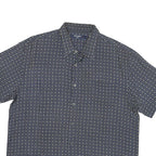 TOSCANO Mens Blue Rayon XL Patterned Short Sleeve Shirt Casual Summer