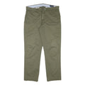 POLO RALPH LAUREN Mens Regular Fit Olive Cotton Blend Straight Leg Trousers W35