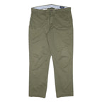 POLO RALPH LAUREN Mens Regular Fit Olive Cotton Blend Straight Leg Trousers W35