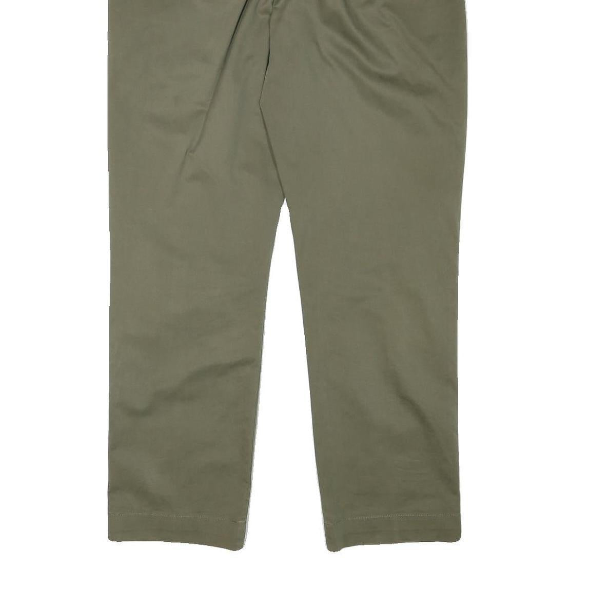 POLO RALPH LAUREN Mens Regular Fit Olive Cotton Blend Straight Leg Trousers W35