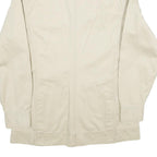 COLONIAL Mens Cream Cotton Button Jacket M Plain Casual Lightweight