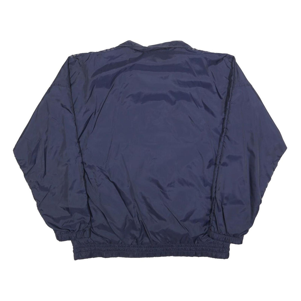 ARGUS Mens Navy Blue White Stripe Track Jacket L Polyester Blend Zip