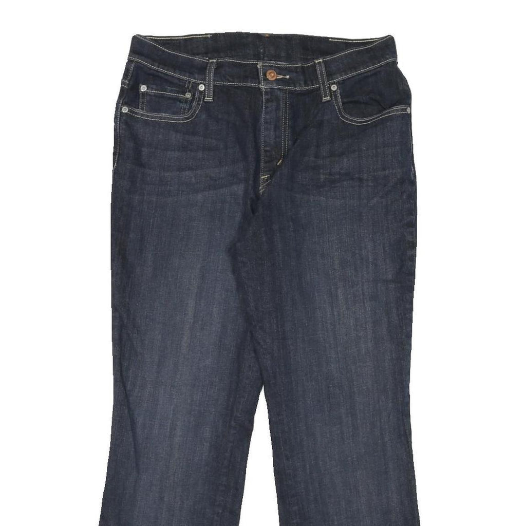 LEVI'S Womens Blue Regular Straight Denim Dark W30 L28 Zip Cotton Blend Jeans