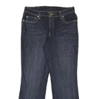 LEVI'S Womens Blue Regular Straight Denim Dark W30 L28 Zip Cotton Blend Jeans