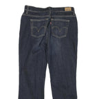 LEVI'S Womens Blue Regular Straight Denim Dark W30 L28 Zip Cotton Blend Jeans
