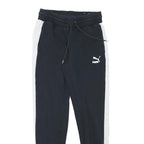 PUMA Mens Joggers Black & White Slim Tapered S W26 L28 Cotton Blend Sportswear