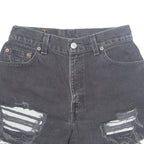 LEVI'S 550 Cut Off Womens Denim Shorts Black Relaxed XS W26