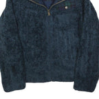 PENDLETON Womens Blue Polyester Blend Zip Jacket M Fleece Checked Trim Warm