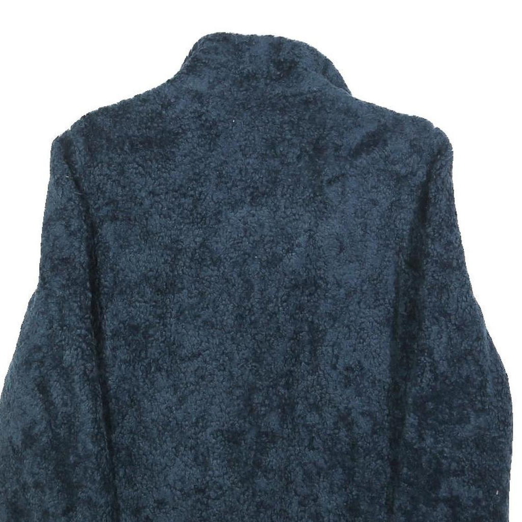 PENDLETON Womens Blue Polyester Blend Zip Jacket M Fleece Checked Trim Warm