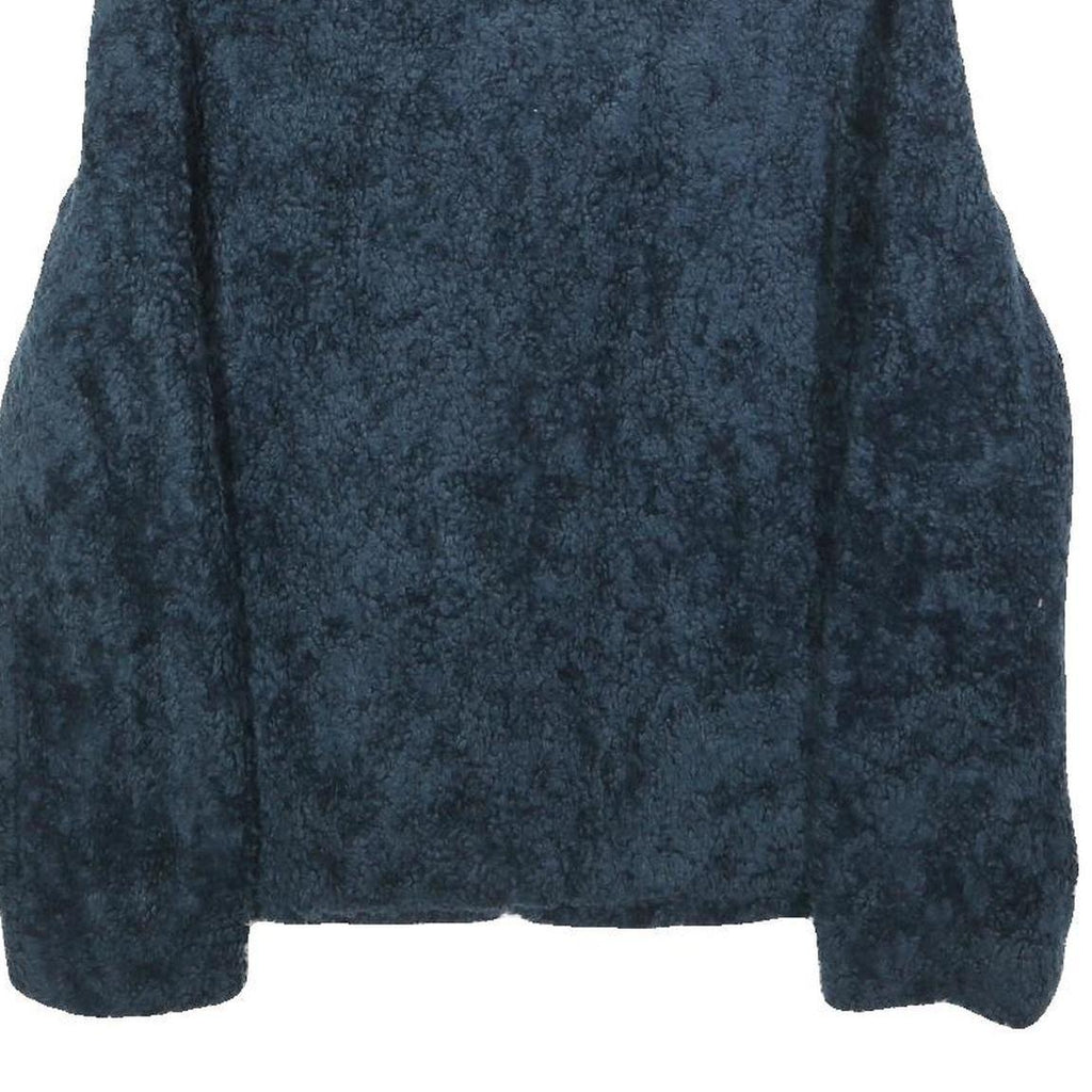 PENDLETON Womens Blue Polyester Blend Zip Jacket M Fleece Checked Trim Warm