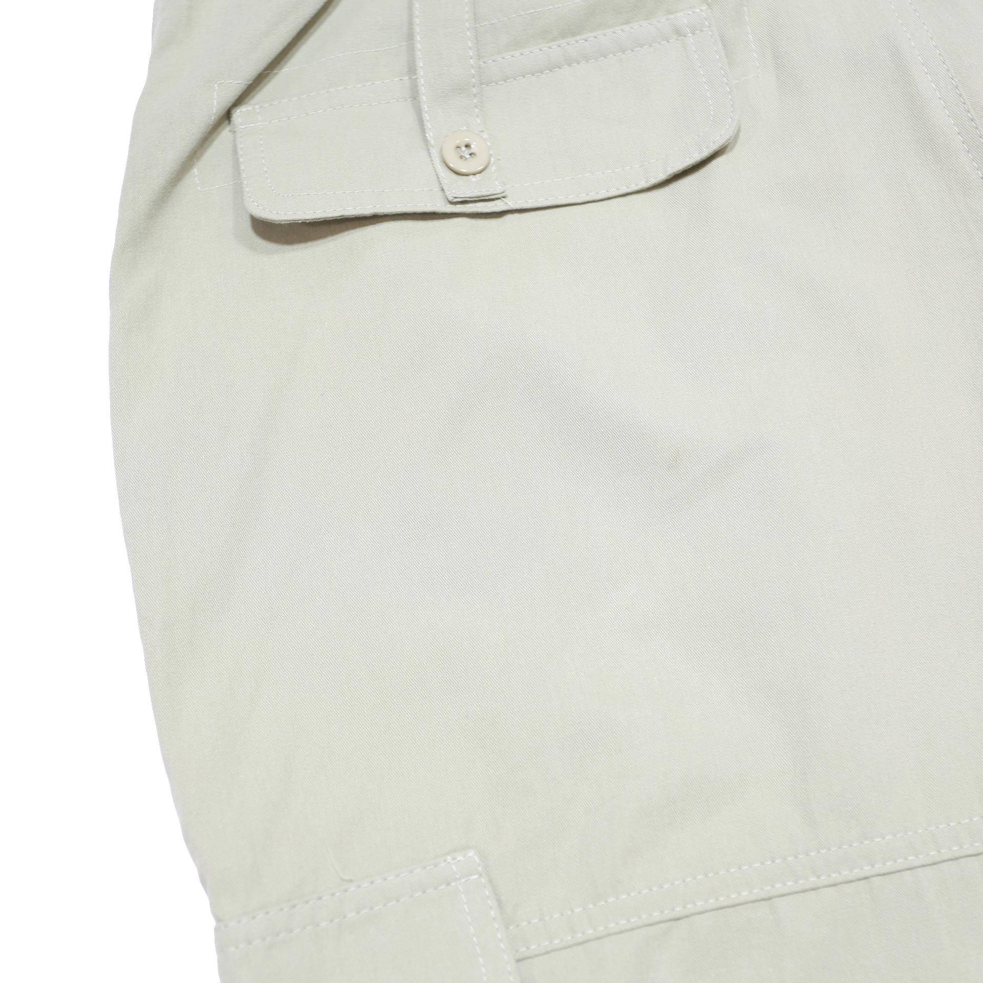 Womens Relaxed Fit Beige Cargo Trousers W34 L30 Woven Zip Pockets Casual