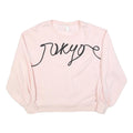 H&M Womens Pink Cotton Blend Crew Neck S Sweatshirt Tokyo Print Casual