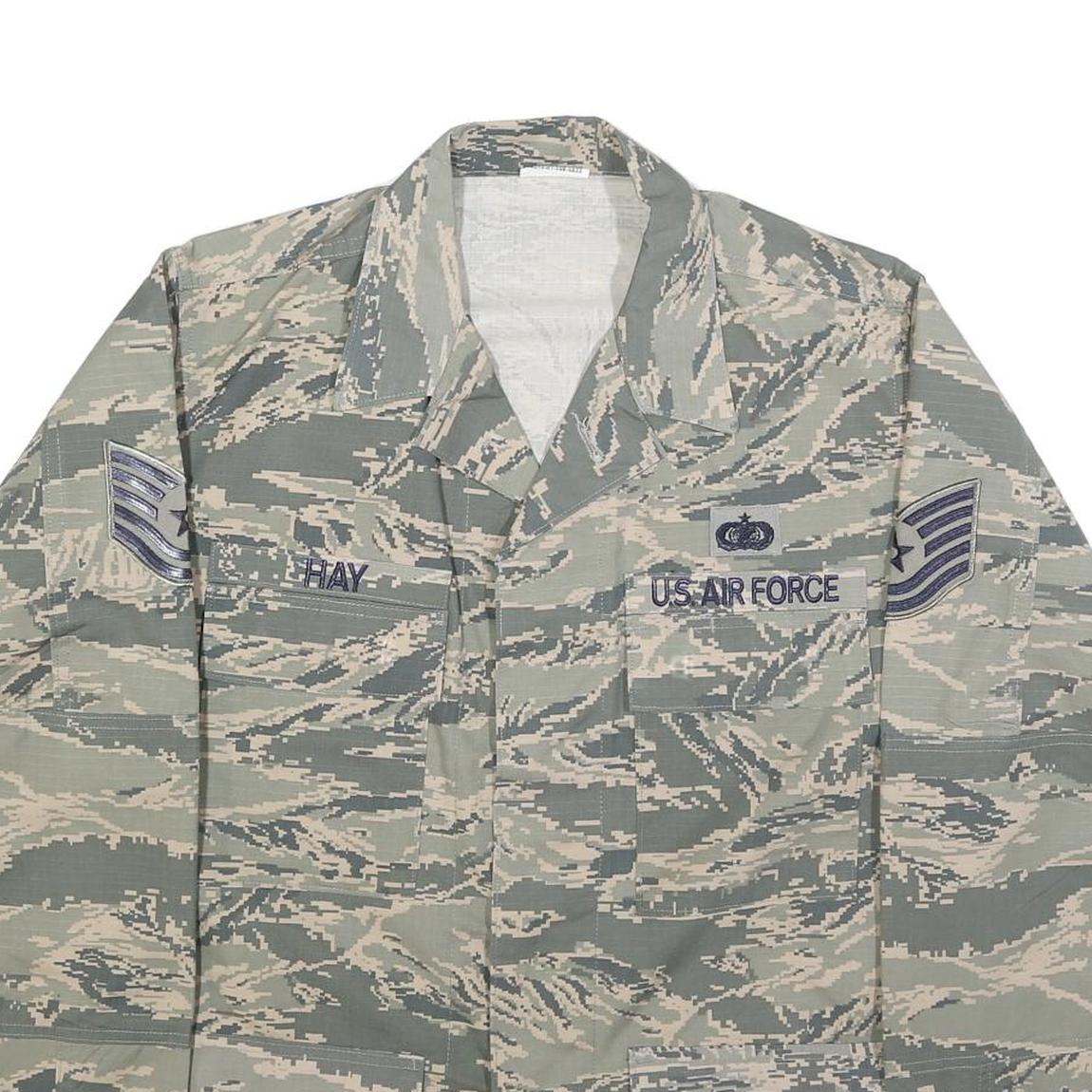 EXCELL MANUFACTURING Mens Blue Plain Cotton Blend Military Style L Jacket Button