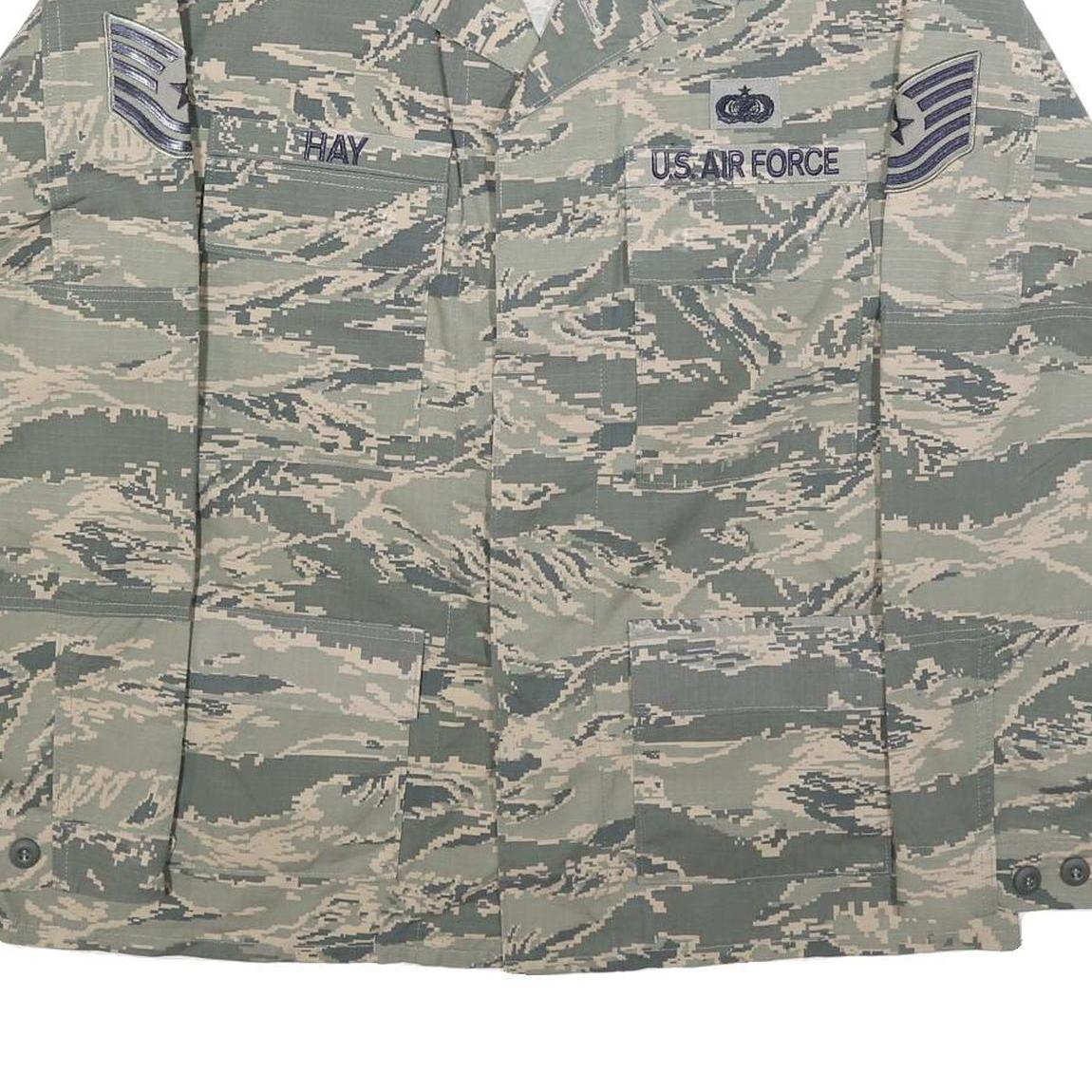 EXCELL MANUFACTURING Mens Blue Plain Cotton Blend Military Style L Jacket Button