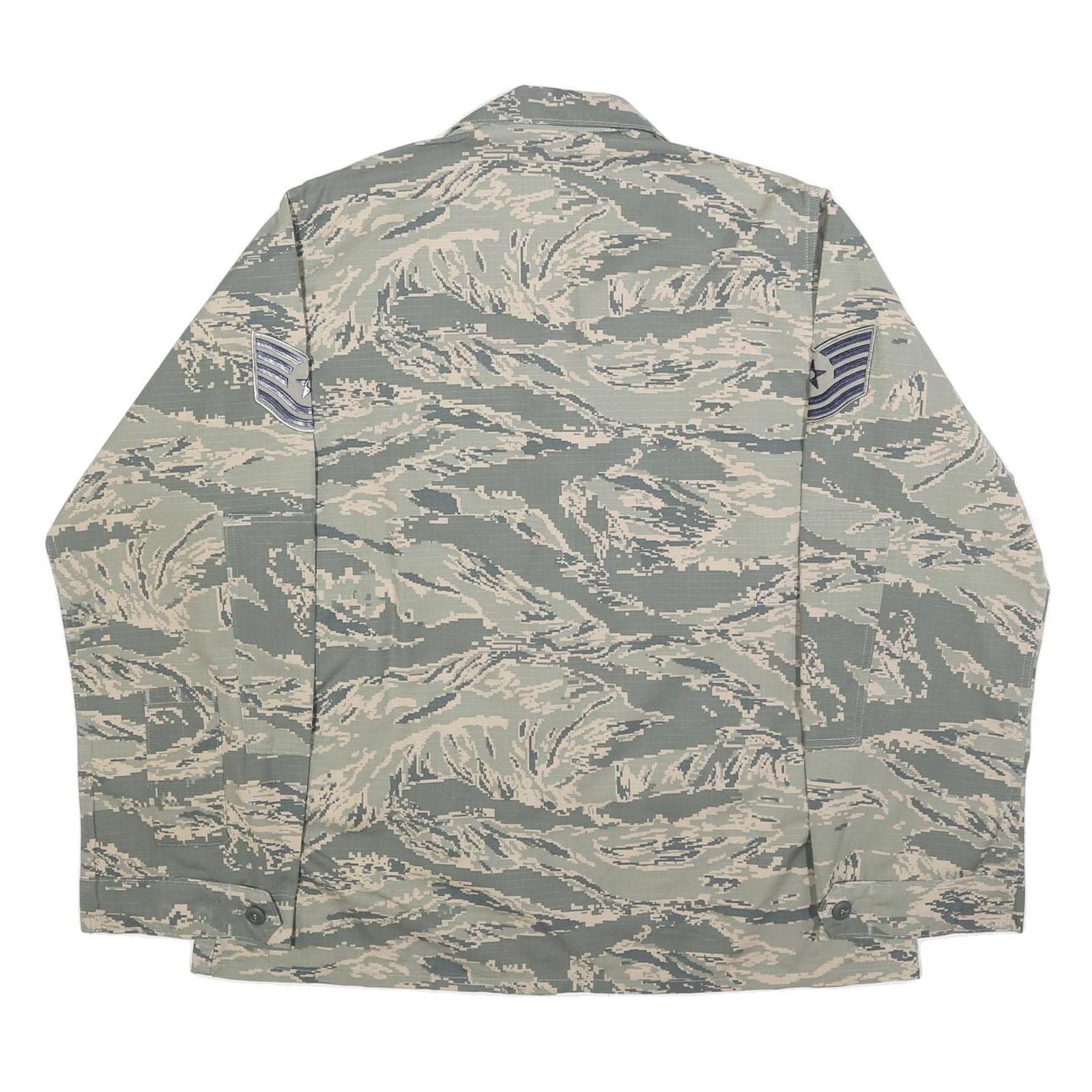 EXCELL MANUFACTURING Mens Blue Plain Cotton Blend Military Style L Jacket Button