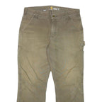 CARHARTT Mens Cotton Blend Relaxed Fit Beige Workwear Trousers W34 L28
