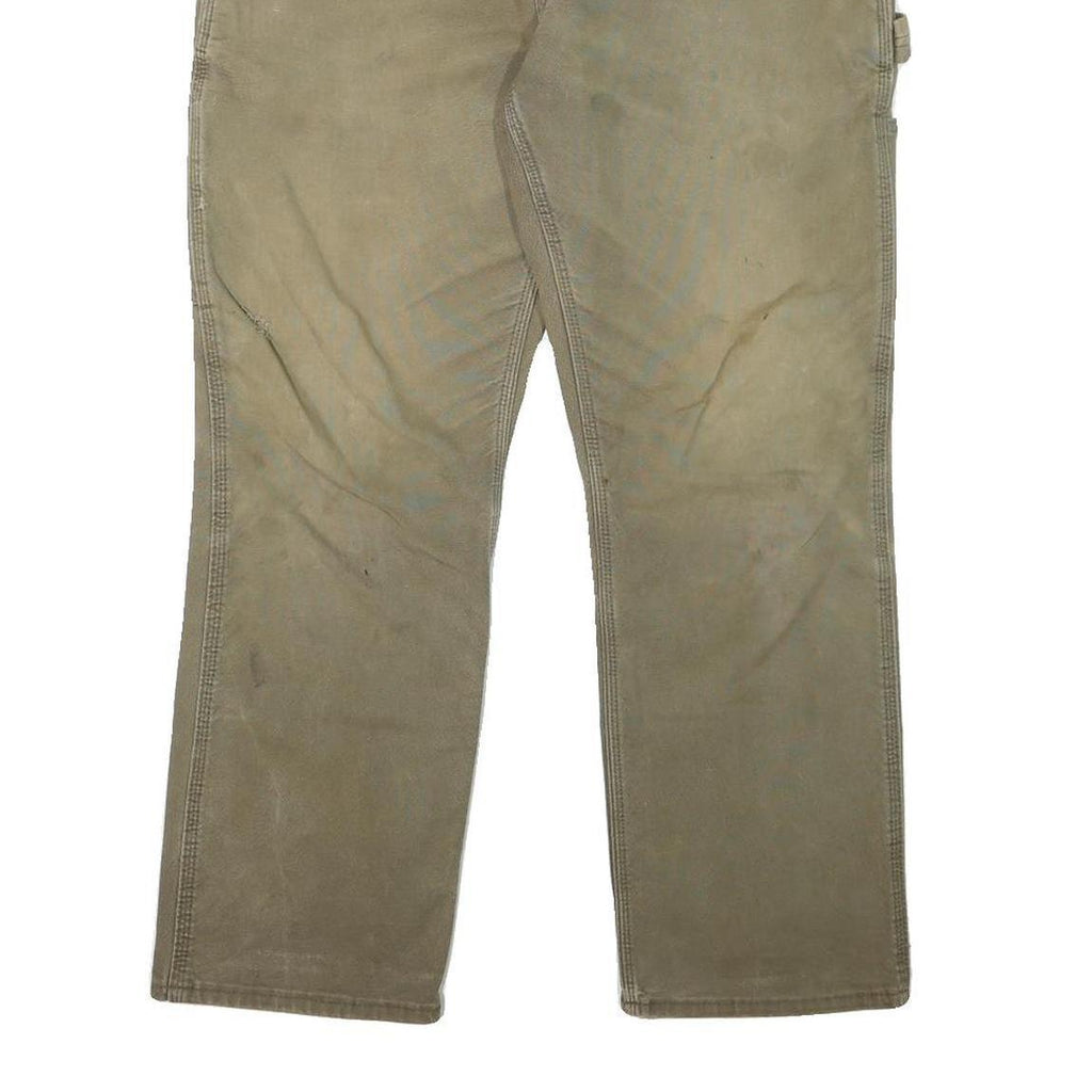 CARHARTT Mens Cotton Blend Relaxed Fit Beige Workwear Trousers W34 L28