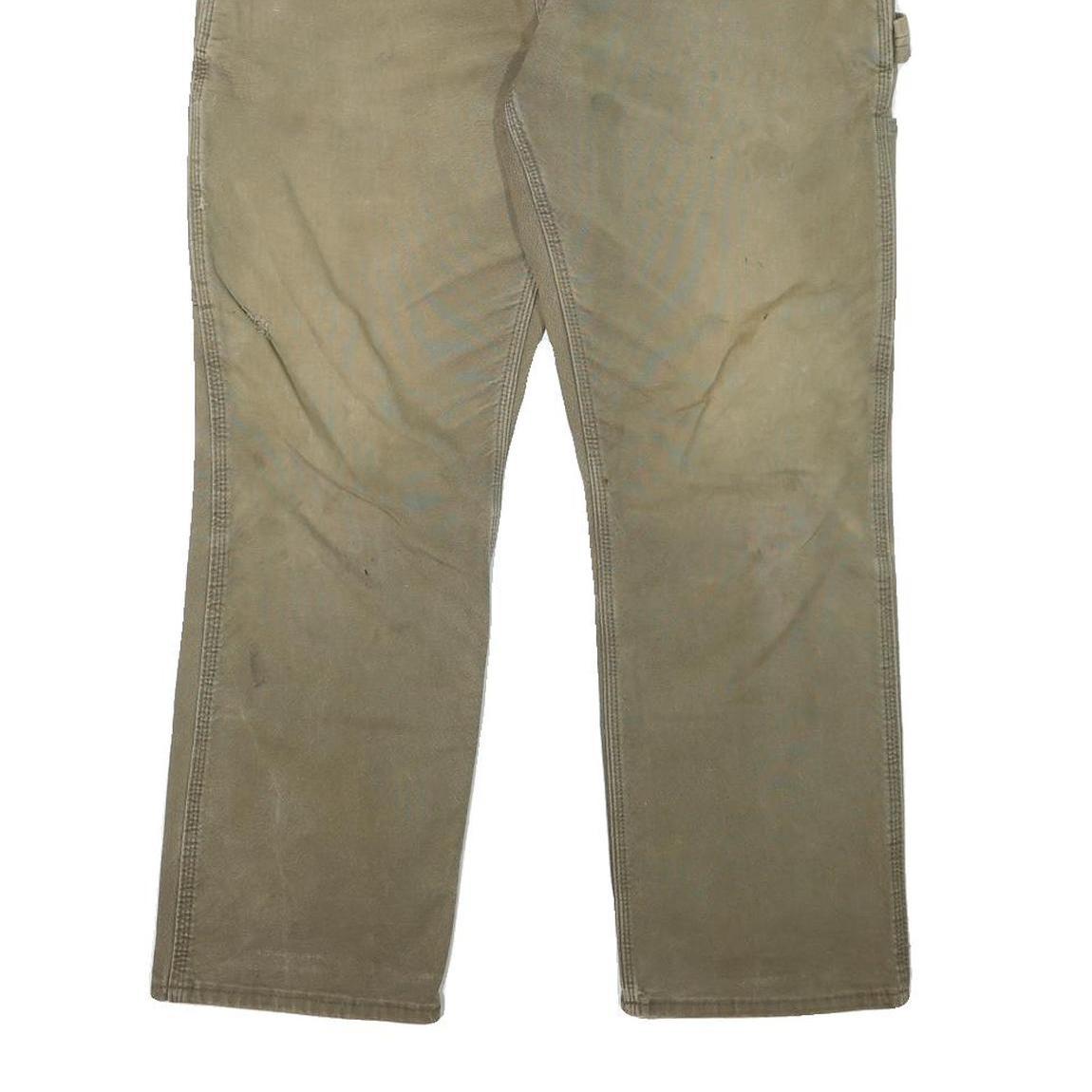 CARHARTT Mens Cotton Blend Relaxed Fit Beige Workwear Trousers W34 L28